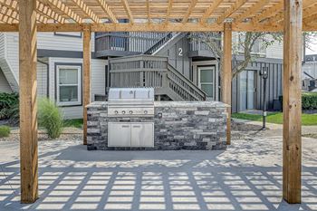 Wooden patio pergola